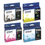 Combo Cartuchos Epson Original T206 Negro Y Colores Xp2101