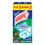 Detergente Sanitário Pastilha Adesiva Pinho Harpic Leve 3 Pague 2 Unidades