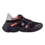 Zapatillas Kioshi Top  Negro Coral Talles #35 Al #40