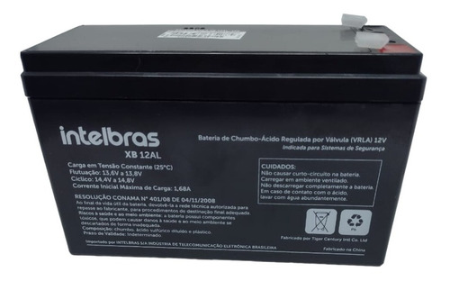 Bateria 12v Selada Intelbras Central Alarme  - Xb 12al 