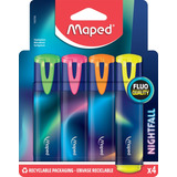 Resaltador Marcador Maped Metalizados X4 Colores