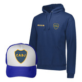 Buzo - Gorra Trucker - Combo Boca Juniors - Futbol Unisex 