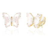 Yoqucol Pendientes De Clip De Cristal Transparente Con Forma