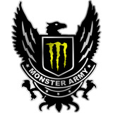 Calcomania Sticker Monster Army Aguila Efx Moto Auto Ss