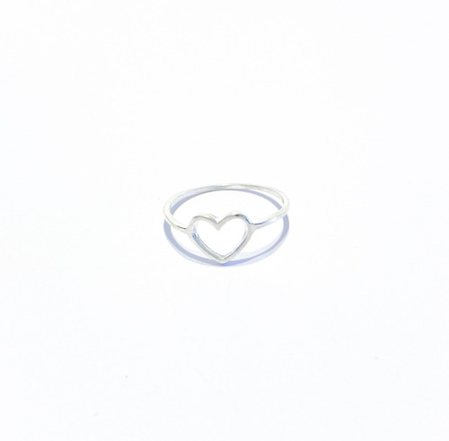 Anillo De Corazón Delicado Plata 925