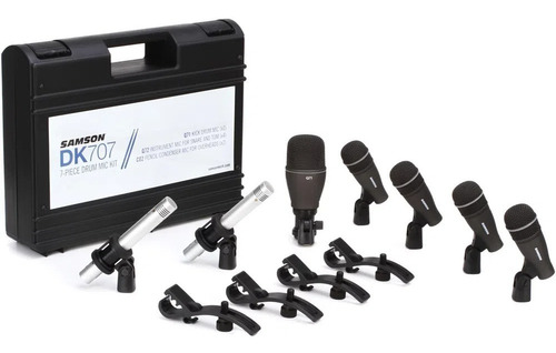 Kit Microfones Samson Dk707 Para Bateria 7 Peças 