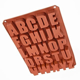 Molde Letras Abecedario Silicona Flexible Horneable