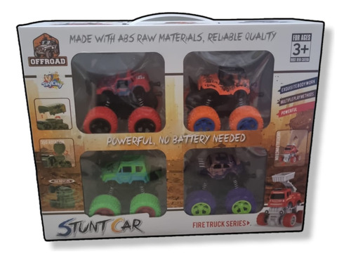 Kit Brinquedo Carro Offroad 4x4 Fricção 4 Carrinhos Infantil
