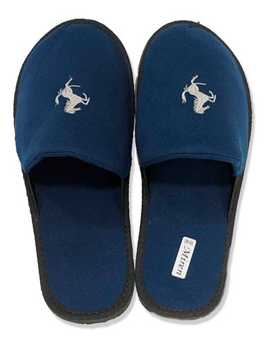 Pantuflas Chinelas Hombre De Tela Invierno Abrigadas Caballo