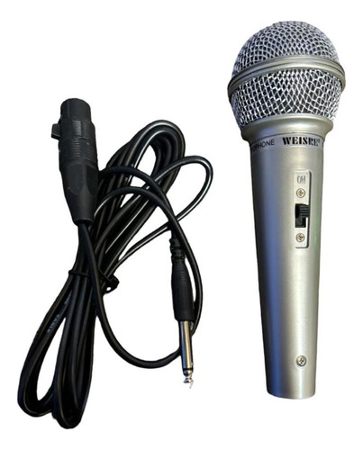 Micrófono Weisre Alambico Karaoke Parlante Cable Dm-701