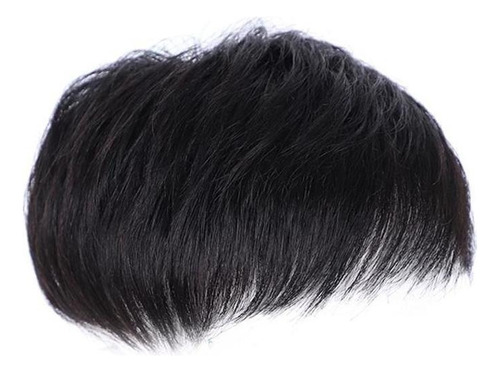 13*14cm Peluca Masculina Cabello Corto, Hombres Peluca Cabez