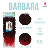 Cabelo Bio Organico Cacheado - Barbara 80 Cm -crochet Braids Cor Preto Com Californiana Vermelho T1b Red