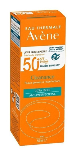 Avene Bloqueador Cleanance Solar Spf 50+ 50 Ml