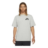 Camiseta Nike Sb Tee Logo Gris Hombre