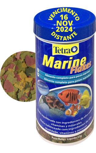 Tetra Marine Flakes 52g, Melhor Ração Para Peixes Marinhos