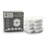 Pack X4 Filtros Bebedero Fuente De Agua Gato Eléctrico Acero