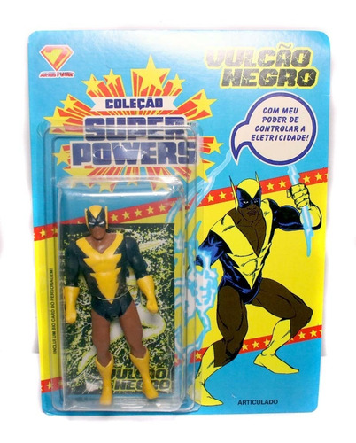 Boneco Vulcão Negro Super Powers Reprodução = Estrela 80's