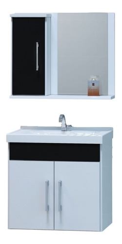 Conjunto Gabinete Banheiro Dubai - Armário+ Espelheira +cuba