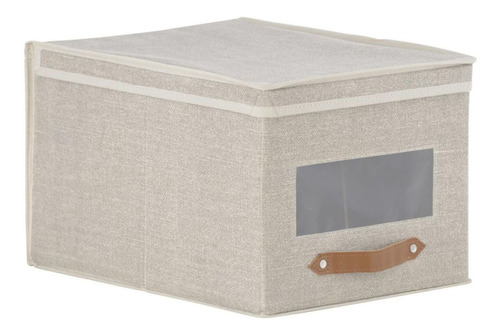 Caja Organizadora Tela 30x25x40 Cm Beige Hc