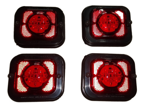 Faro Trasero Rojo Led 3050e Baiml Camion Trailer Kit X4 Unid