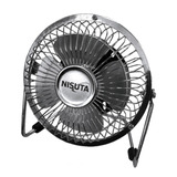 Ventilador Usb Metalico Para Escritorio Nisuta Ns-fanu Color De La Estructura Plateado