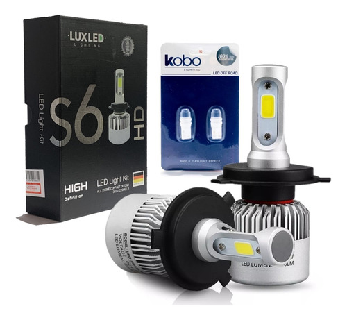 Kit H4 Bi Led Cree S6 + Posicion / Reglamentarias T10 / W5w