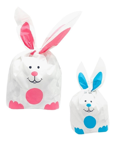 Bolsa Grande Conejo De Pascua X 12 Cotillón Activarte