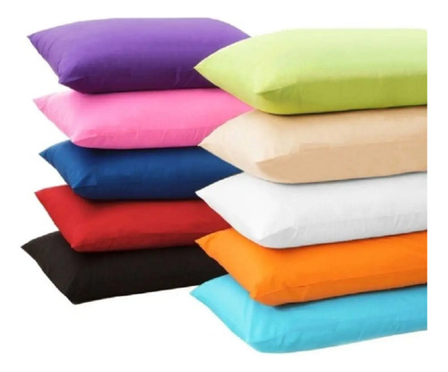 Pack X2 Fundas De Almohada Lisa 50 X 75 Cm Oferta!!!