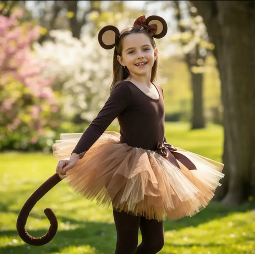Disfraz De Changuita Chango Mono Para Niña Tutú Para Primavera