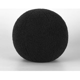 Almohadón Nórdico Negro Pelota 3d  Decorativo Felpa