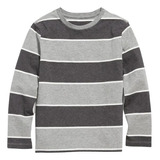 Polera Niño Old Navy Manga Larga Striped Gris