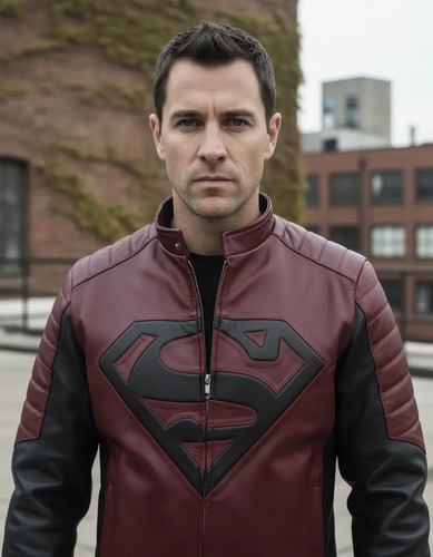 Chaqueta Superman En Borrego Cuero Autentico Leon Gto