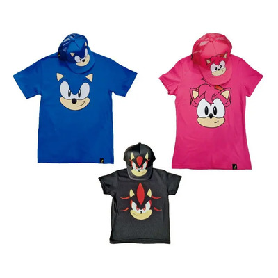 Playera Sonic Pack Familia Amy Knuckles Tails Shadow Killroy Varios Liso