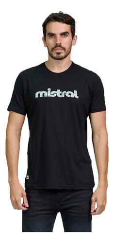 Remera Algodón Estampada Logo Moda Hombre Mistral 10139-1