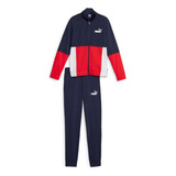 Conjunto Puma Colorblock Poly Suit Cl B Marino Para Niño