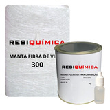 Kit Reparo Manta Fibra De Vidro 3,33m² C/ Resina De 1 Kg