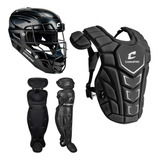 Equipo Catcher Beisbol Champro Optimus Infantil 6-9 Negro