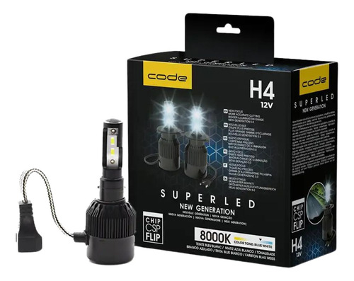 Kit Lampada H4 Super Led 8000k 12v Tech One