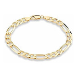 Pulsera Figaro De Oro De 18k Para Hombre