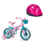Bicicleta Infantil Aro 12 Charm Com Capacete Rosa - Nathor