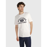 Polera Con Logo Monotipo Hombre Tommy Hilfiger Blanco