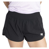 Short New Balance Accelerate Stretch Core 3 Negro Gris Mujer