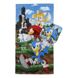 Sonic The Hedgehog - Toalla De Bano De Algodon Para Ninos