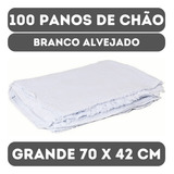 Pano De Chão Grande Branco 70x40cm Kit Com 100 Saco Duplo Ec