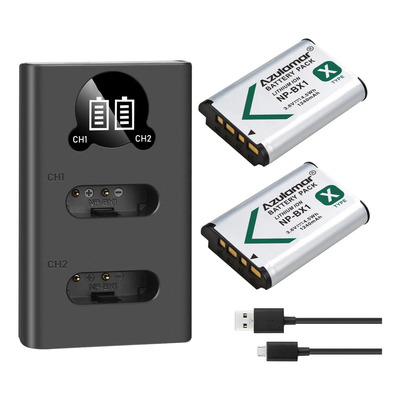 Azulamar Np-bx1 2x Batería Y Cargador P\u002F Sony Zv1f Zv1 Cx405 | Meses sin interés