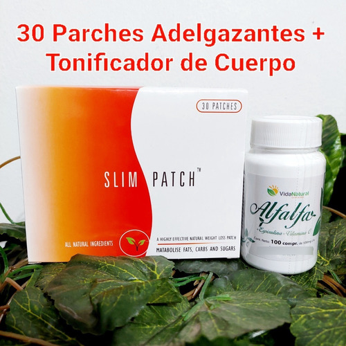 30 Parches Slim + Alfalfa Adelgazante Y Tonifica Tu Cuerpo 