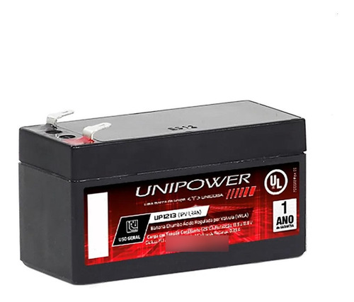 Bateria Selada 12v 1,3ah Unipower Up1213 1.3ah Garantia 1ano