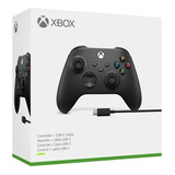 Control Inalámbrico Negro + Cable - Xbox Pc