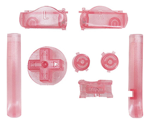 Set Botones Color Rosa Transparentes Para Game Boy Advance
