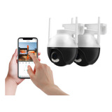 Kit 2 Wi-fi De Segurança Smart Camera A18 4mp Icsee 